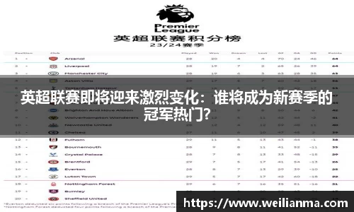 英超联赛即将迎来激烈变化：谁将成为新赛季的冠军热门？